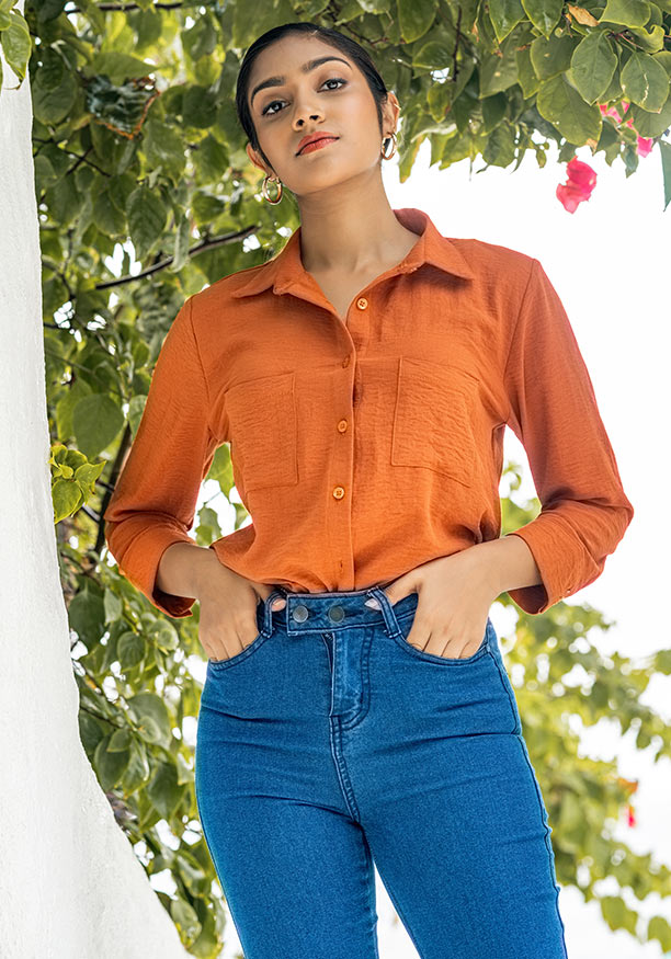 ELLA BRICK LONG SLEEVE SHIRT 