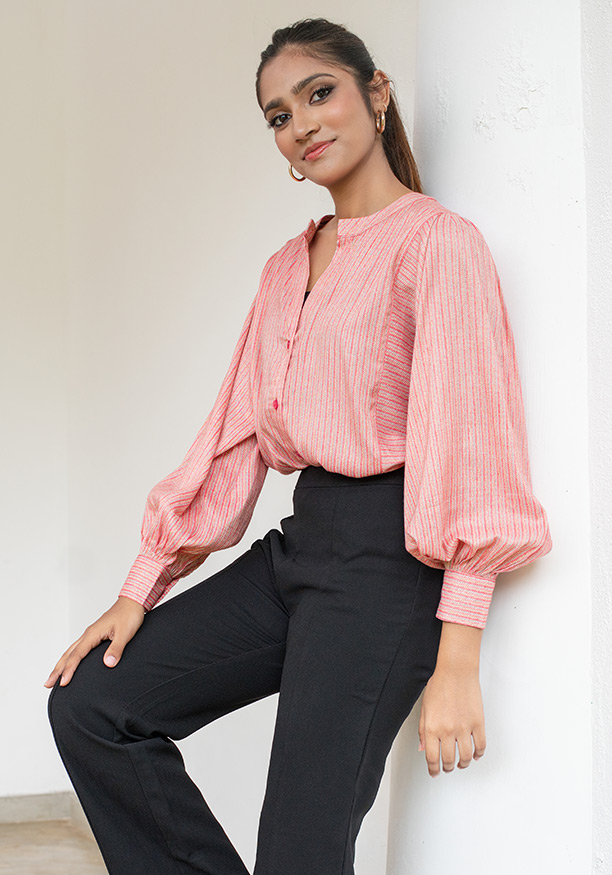 CALLIOPE RED BAGGY BLOUSE 