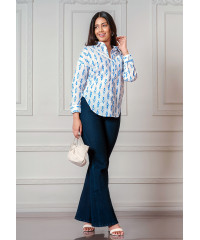ANIKA DARK BLUE BLOUSE