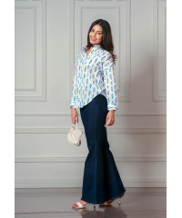 ANIKA DARK BLUE BLOUSE