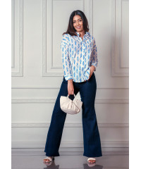 ANIKA DARK BLUE BLOUSE