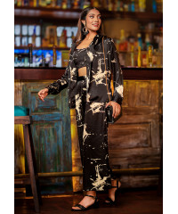 VANESSA BLACK PRINTED JACKET 