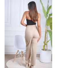 RUTH CREAM WIDE LEG PANT