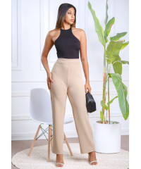 RUTH CREAM WIDE LEG PANT