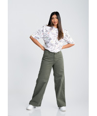 ANA HIGH WAIST GREEN BELL PANT
