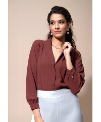 GRACE BROWN BLOUSE