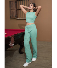 AURORA STRAIGHT GREEN LEG PANT