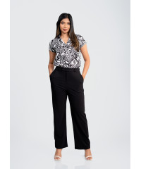 ANA HIGH WAIST BLACK BELL PANT