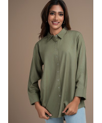 LISA GREEN SHIRT BLOUSE