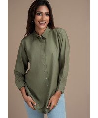 LISA GREEN SHIRT BLOUSE