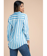 HANAH STRIPE LONG SLEEVE BLOUSE