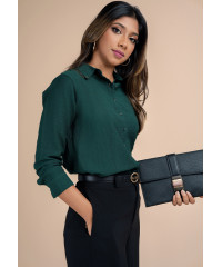 HANNAH LONG SLEEVE GREEN BLOUSE