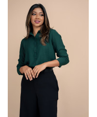 HANNAH LONG SLEEVE GREEN BLOUSE