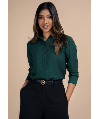 HANNAH LONG SLEEVE GREEN BLOUSE