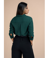 HANNAH LONG SLEEVE GREEN BLOUSE