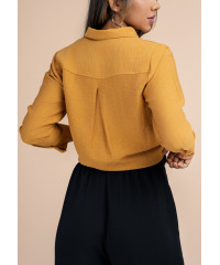 HANNAH LONG SLEEVE MUSTARD BLOUSE