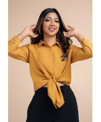 HANNAH LONG SLEEVE MUSTARD BLOUSE