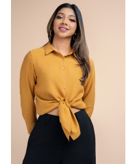 HANNAH LONG SLEEVE MUSTARD BLOUSE