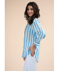 HANAH STRIPE LONG SLEEVE BLOUSE 