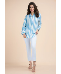 HANAH STRIPE LONG SLEEVE BLOUSE 