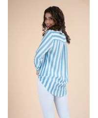 HANAH STRIPE LONG SLEEVE BLOUSE 