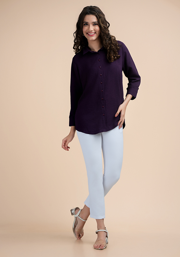 HANAH PURPLE BLOUSE 