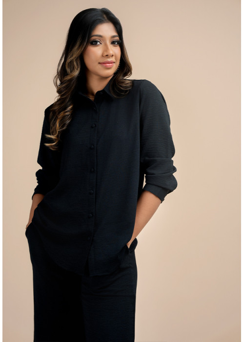 HANNAH BLACK  SHIRT BLOUSE