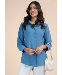 HANAH ICE BLUE BLOUSE