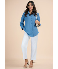 HANAH ICE BLUE BLOUSE