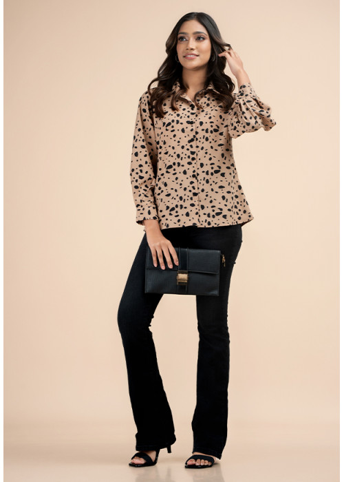 PEARL TIGER PRINTED BLOUSE