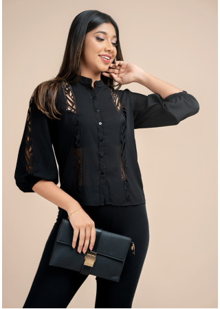 RYLIE LASER CUT BLOUSE