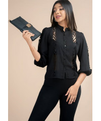 RYLIE LASER CUT BLOUSE