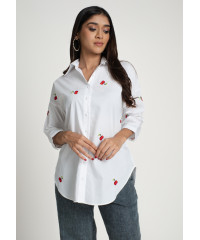 CHERRY EMBROIDARY BLOUSE 