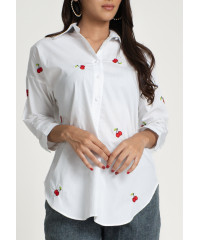 CHERRY EMBROIDARY BLOUSE 