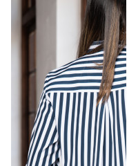 DRIYONA BLUE STRIPE BLOUSE