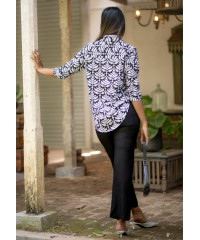 LORIDA BLACK PRINTED BLOUSE