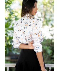 LISA LEAF PRINT BLOUSE 