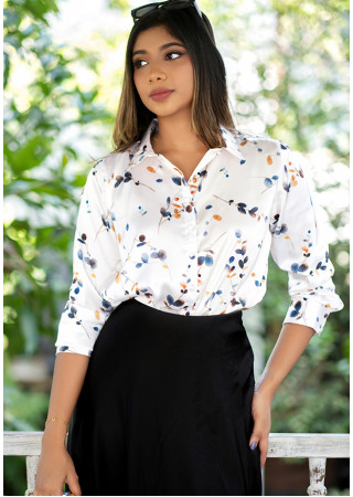 LISA LEAF PRINT BLOUSE 