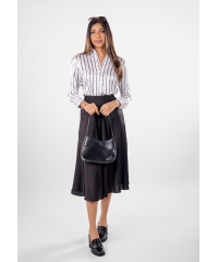 CONSEAL PLACKET STRIPE BLOUSE