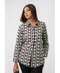 LISA STRIPE PRINTED BLOUSE