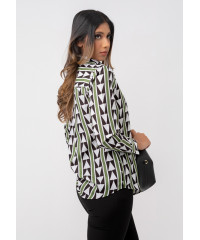 LISA STRIPE PRINTED BLOUSE