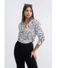 LISA LONG SLEEVE PRINTED BLOUSE