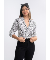 LISA LONG SLEEVE PRINTED BLOUSE