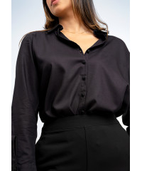 LISA LONG SLEEVE BLACK BLOUSE 