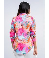 LISA PINK PRINTED BLOUSE 