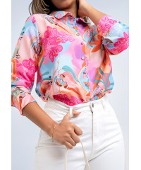 LISA PINK PRINTED BLOUSE 