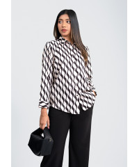 LISA BLACK PRINT BLOUSE