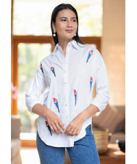 LORIDA PARROT EMB BLOUSE