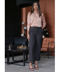MELODY ORANGE PRINTED BLOUSE