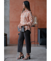 MELODY ORANGE PRINTED BLOUSE